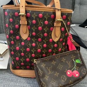 Limited Edition Louis Vuitton Murakami Cerises Cherry bucket bag